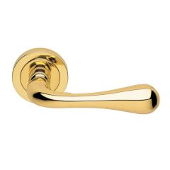 Manital Astro Lever on Round Rose - Polished Brass