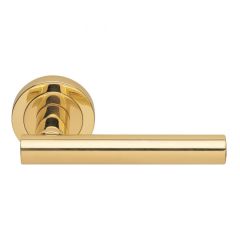 Manital Calla Lever on Round Rose - Polished Brass