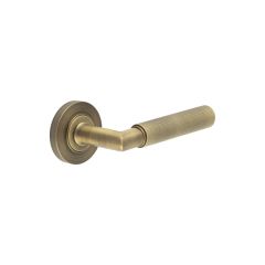 Burlington Piccadilly Knurled Lever on Round Rose - Antique Brass