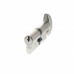 AGB-Atlantic Euro Profile 5 Pin Cylinder Key & Turn - Satin Chrome