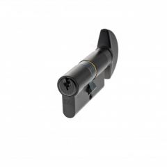 AGB-Atlantic Euro Profile 5 Pin Cylinder Key & Turn - Matt Black 60mm