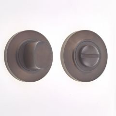 Burlington Bathroom Turn & Release - Dark Bronze Chamfered Rose