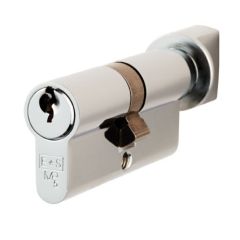 Eurospec 5 Pin Cylinder Key & Turn - Polished Chrome 60mm