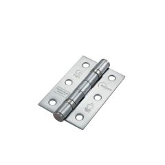 Eclipse Grade 7 Mild Stainless Steel Ball Bearing Hinge 76 x 50 x 2mm (Sold as Pairs) - Polished Brass