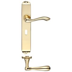 Fulton & Bray - Arundel Lever on Long Backplate - Polished Brass Lock Profile