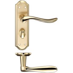 Fulton & Bray - Lincoln Lever on Backplate - Satin Brass/Polished Brass Bathroom