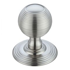 Fulton and Bray Ringed Mortice Knob (Concealed Fix) - Satin Chrome
