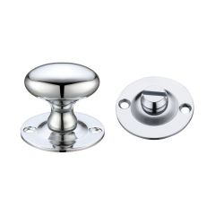 Fulton & Bray Small Oval Thumb Turn With Coin Release - Polished Chrome