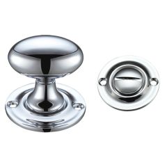 Fulton & Bray Oval Thumb Turn With Coin Release - Polished Chrome
