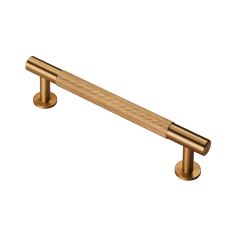 Carlisle Brass Knurled Cabinet Pull Handle - Satin Brass 158mm Overall (128mm Handle Centers)