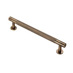 Carlisle Brass Knurled Cabinet Pull Handle - Antique Brass 190mm Overall (160mm Handle Centers)