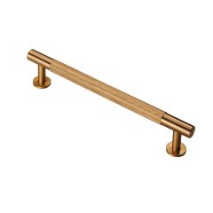 Carlisle Brass Knurled Cabinet Pull Handle - Satin Brass 190mm Overall (160mm Handle Centers)