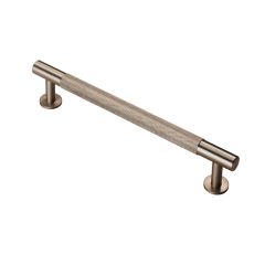Carlisle Brass Knurled Cabinet Pull Handle - Satin Nickel 190mm Overall (160mm Handle Centers)
