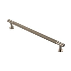 Carlisle Brass Knurled Cabinet Pull Handle - Satin Nickel 274mm Overall (224mm Handle Centers)