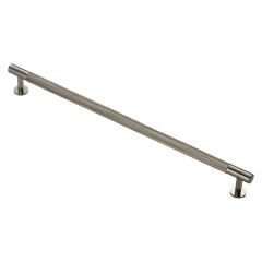 Carlisle Brass Knurled Cabinet Pull Handle - Satin Nickel 350mm Overall (320mm Handle Centers)