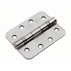Eurospec Grade 13 Stainless Steel Ball Bearing Hinge 102 x 76 x 3mm (Sold in Pairs) - Polished Stainless Steel Radius 