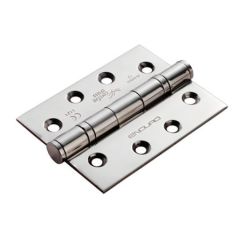 Eurospec Grade 13 Stainless Steel Ball Bearing Hinge 102 x 76 x 3mm (Sold in Pairs) - Polished Stainless Steel Square