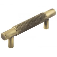 Hoxton Taplow Knurled Cabinet Handle - Antique Brass 96mm (140mm Handle Centers)