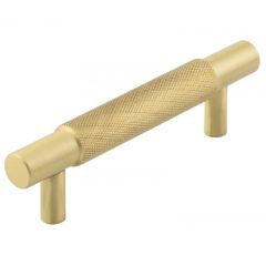 Hoxton Taplow Knurled Cabinet Handle - Satin Brass 96mm (140mm Handle Centers)