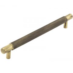 Hoxton Taplow Knurled Cabinet Handle - Antique Brass 263mm (224mm Handle Centers)