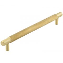 Hoxton Taplow Knurled Cabinet Handle - Satin Brass 263mm (224mm Handle Centers)