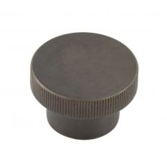 Hoxton Thaxted Line Cupboard Knob - Dark Bronze 40mm (Knob Diameter)