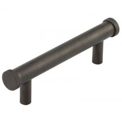 Hoxton Thaxted Line Knurled End Cap Cabinet Handle - Dark Bronze 96mm (135mm Handle Centers)