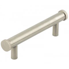 Hoxton Thaxted Line Knurled End Cap Cabinet Handle - Satin Nickel 96mm (135mm Handle Centers)
