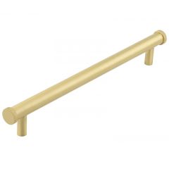 Hoxton Thaxted Line Knurled End Cap Cabinet Handle - Satin Brass 263mm (224mm Handle Centers)