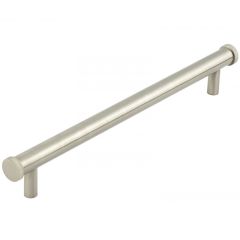 Hoxton Thaxted Line Knurled End Cap Cabinet Handle - Satin Nickel 263mm (224mm Handle Centers)