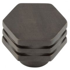 Hoxton Nile Hexagonal Cupboard Knob - Dark Bronze 30mm (Knob Diameter)