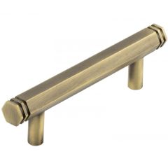 Hoxton Nile End Cap T-Bar Cabinet Handle - Antique Brass 96mm (140mm Handle Centers)