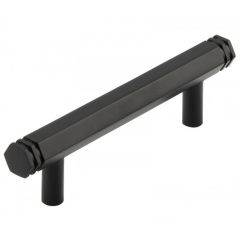 Hoxton Nile End Cap T-Bar Cabinet Handle - Matt Black 96mm (140mm Handle Centers)