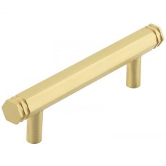 Hoxton Nile End Cap T-Bar Cabinet Handle - Satin Brass 96mm (140mm Handle Centers)