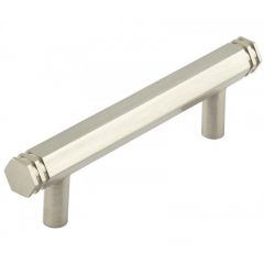 Hoxton Nile End Cap T-Bar Cabinet Handle - Satin Nickel 96mm (140mm Handle Centers)