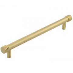Hoxton Sturt Grooved End Cap Cabinet Handle - Satin Brass 268mm (224mm Handle Centers)