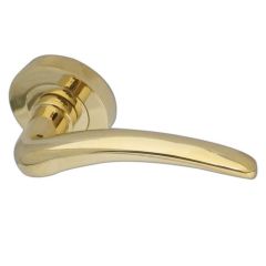 Jedo Gull Lever on Round Rose - PVD Stainless Brass