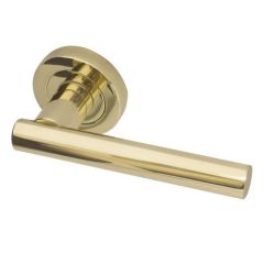 Jedo Petra Lever on Round Rose - PVD Stainless Brass