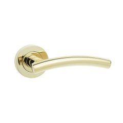 Jedo Curve Lever on Round Rose - PVD Stainless Brass