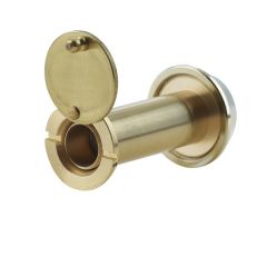 Jedo 200 Degree  Door Viewer With Glass Lens - Polished Brass 35 x 55mm 