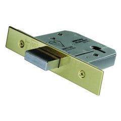 Easi - T Architectural Stainless Steel 5 Lever British Standard Deadlock - PVD Stainless Brass 64mm (45mm Backset)