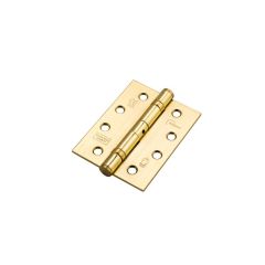 Eclipse Grade 11 Mild Stainless Steel Ball Bearing Hinge 102 x 76 x 3mm (3 Pack) - Polished Brass