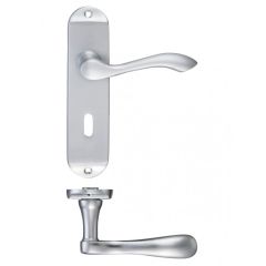 Zoo Project Arundel Lever on Backplate - Satin Chrome Lock Profile