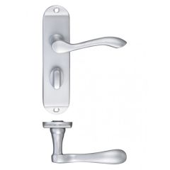 Zoo Project Arundel Lever on Backplate - Satin Chrome Bathroom