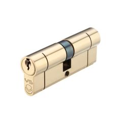 Zoo Offset 5 Pin Euro Profile Double Cylinder - Polished Brass 35/45 (80mm)