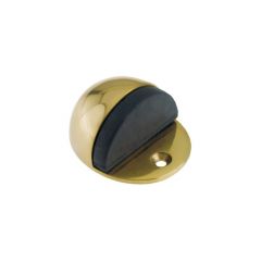 Zoo Hardware Oval Floor Mounted Door Stop-Polished Brass - Polished Brass