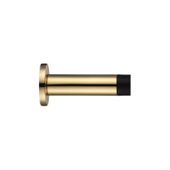 Zoo Hardware Stainless Steel 70mm Cylinder Door Stop with Rose - Polished Brass
