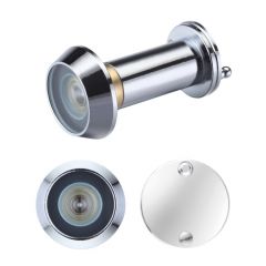 Zoo Door Viewer With Glass Lens - Polished Chrome