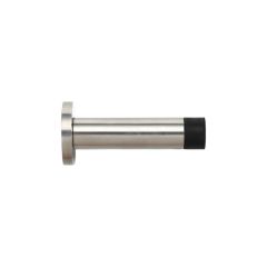 Zoo Hardware Stainless Steel Cylinder Door Stop with Rose - Polished Stainless Steel