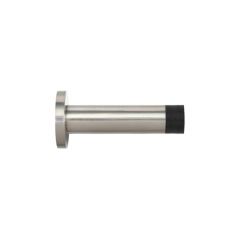 Zoo Hardware Stainless Steel Cylinder Door Stop with Rose - Satin Stainless Steel